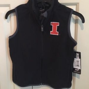 NWT Illinois Kids' Polarfleece vest size 7
